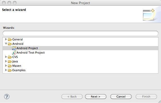 Creando el Proyecto Nuevo proyecto Una vez que tenemos ejecutado Eclipse es necesario ejecutar Wizard mediante File --> New Project.