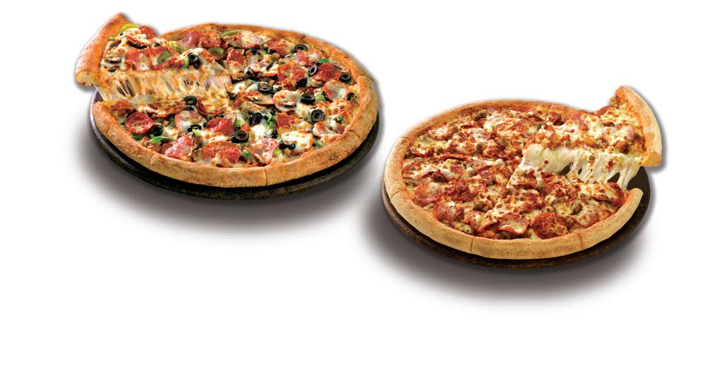 Pide la segunda RESTAURANTES pizza a S/. 1.00 La segunda a S/. 1.00 Pizza grande o familiar a precio de carta. Sujeto a cambios sin previo aviso. No válido con otras promociones.