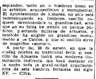 de 94.802,75 pesetas, y encomendaba su ejecución a la Dirección General de Bellas Artes; el 14 de octubre de 1954, otro por valor de 117.