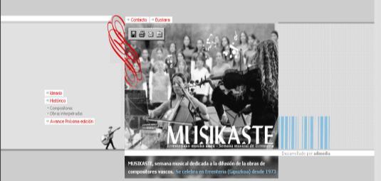 Eresbil 4 bases de datos Boletín mensual 2005 1ª página web de Musikaste Base de datos histórico de