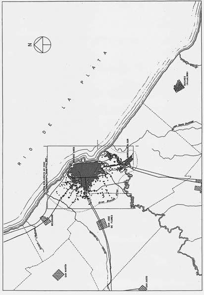 La Ciudad en los dos primeros Censos Nacionales Mapa 1. Buenos Aires y alrededores hacia 1870 Fuente: César A.