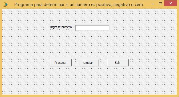 Ejemplo 3. Determine si un número ingresado es negativo, positivo o cero.