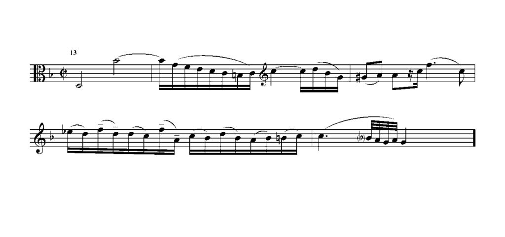 Segundo movimiento Adagio. La estructura formal de este movimiento es binaria y está en la tonalidad de Re menor.