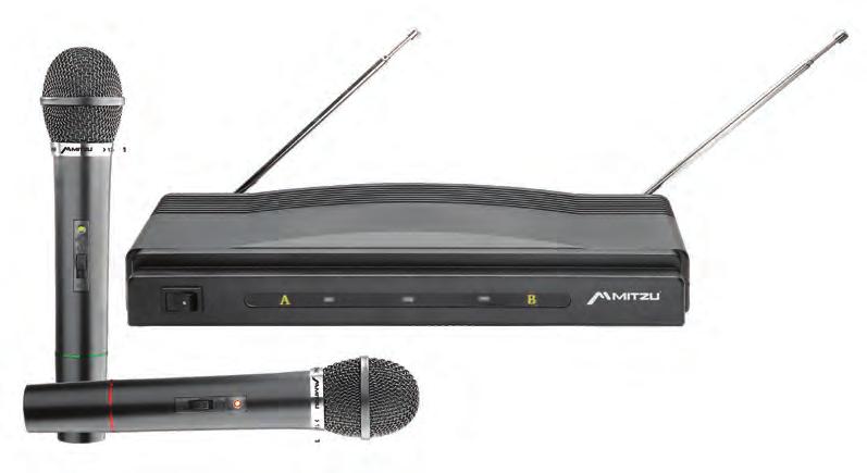M micrófonos inalámbrico VHF sistema profesional de 2 micrófonos inalámbricos con