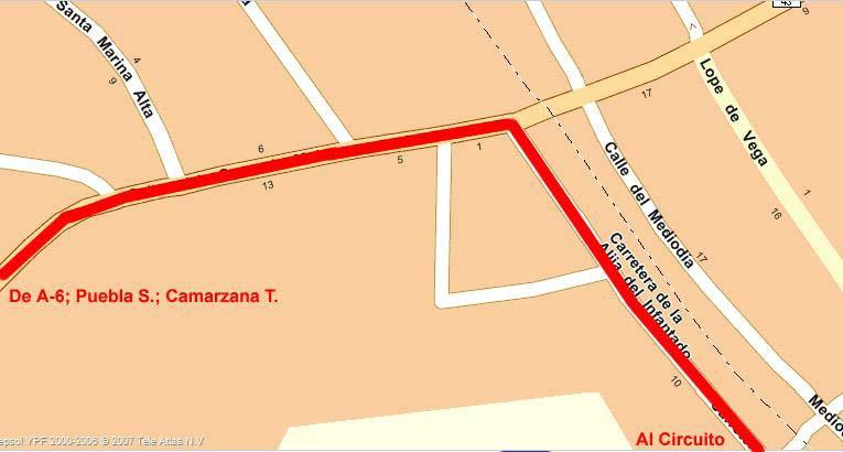 autovía. Desde la A 6 de Madrid accederemos directamente a acceso a La Bañeza girando a la derecha.