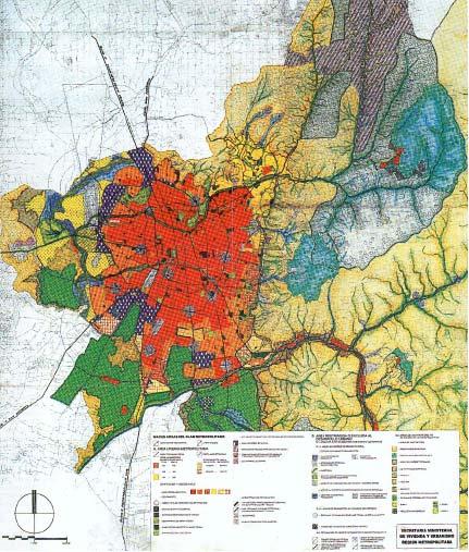 DISEÑO CATASTRO ZONAS DE PLANIFICACIÓN TERRITORIAL. REGIÓN METROPOLITANA DE SANTIAGO Fuente: SEREMI Vivienda y Urbanismo RMS, 1994.