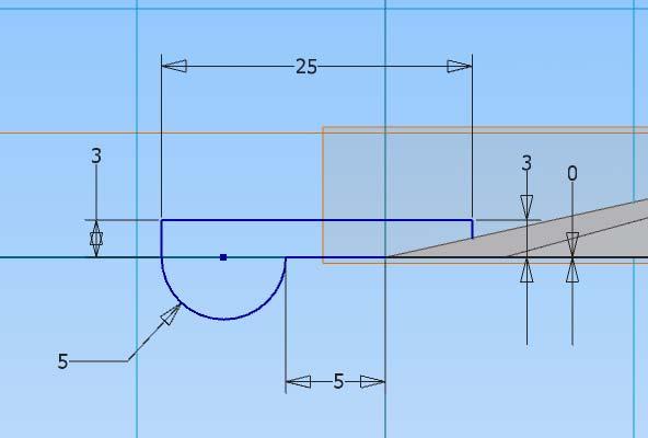 3. SESIÓN ENSAMBLAJE 115 o NOTA: Para dibujar el arco, hacer clic en un punto (final de una recta e inicial del arco), desplazar el cursor sobre este punto (aparece señalado en gris), hacer clic