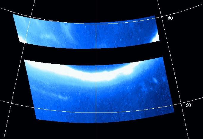 Jupiter Auroras de Jupiter fotografiadas por el telescopio espacial.