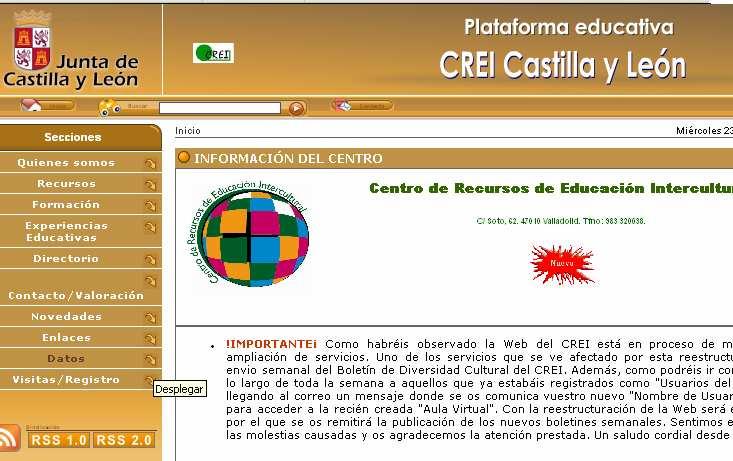PLATAFORMA DEL CREI- Sitio Web http://centros.educa.jcyl.