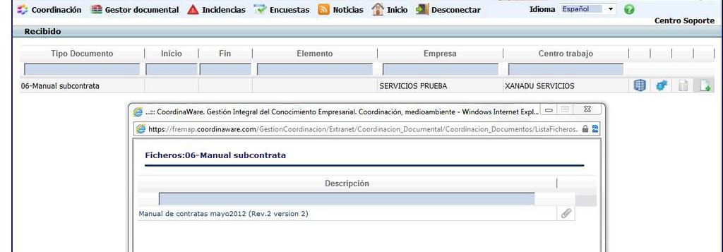 ACCIONES BÁSICAS a) Acceder a la documentación en materia preventiva que GOYA EN ESPAÑA pone a su disposición. En el ICONO Consultar doc.