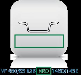El marcado NRO permite el uso de una llanta de menor anchura que la permitida normalmente por las normas de la ETRTO para los neumáticos IF o VF del igual tamaño.