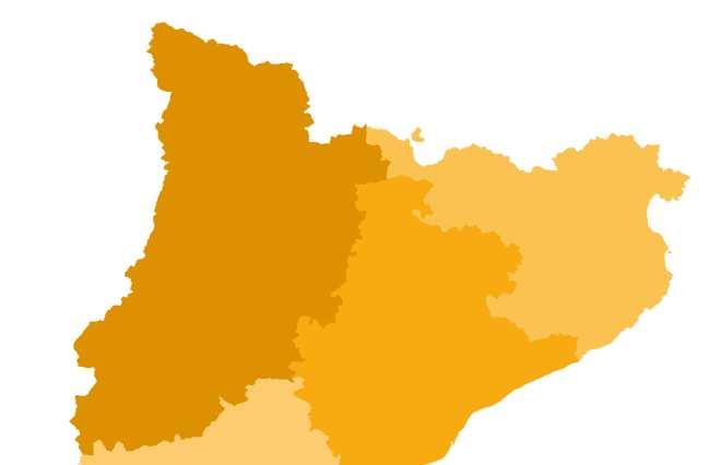 119 km² El territori català ocupa una superfície de 32.