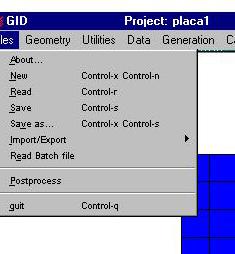 64 64 Interface GiD-Sap90 6.2 Usos, comandos y alcances de GiD 6.2.1 Uso de la interface El uso de la interface, es el medio, que tiene el usuario de GiD para interactuar con el programa.