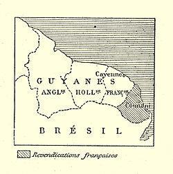 América del Sur Año 1900: Guayana queda dividida en tres