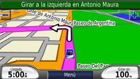 Visualización de la página Mapa Toque Ver mapa para abrir la página Mapa. El icono de vehículo le muestra su ubicación actual. Toque para guardar su ubicación actual.
