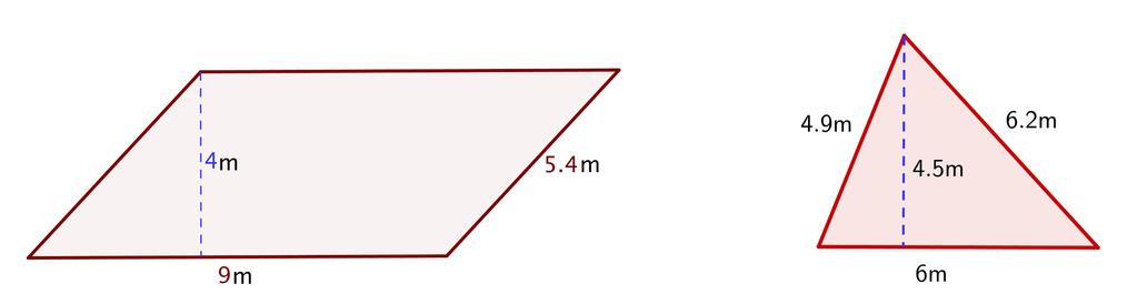 circumferència: a) b).-identifica cada figura i troba'n el perímetre i l'àrea. a) b) c).
