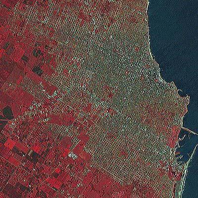 Combinación Imagen Landsat TM de Mar del Plata.