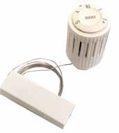Emisores Grifería Grifería NT (1) A Cabezal termostático con sensor líquido, con sistema de enganche rápido Clip-Clap, con posiciones de regulación de frio a calor, que corresponden a un rango de