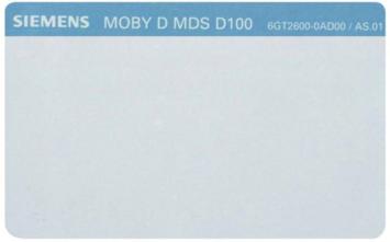 Sistemas RFID para el rango de HF MOBY D Portadores de datos portátiles MDS D100 Siemens AG 010 Sinopsis El portador de datos puede utilizarse tanto para el sistema RFID MOBY D como para SIMATIC