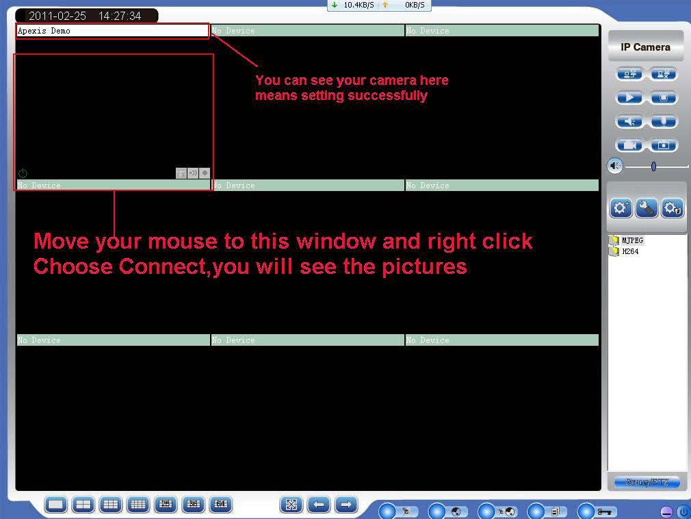 Figura 3-6 Mueva su ratón a la ventana en la que puede