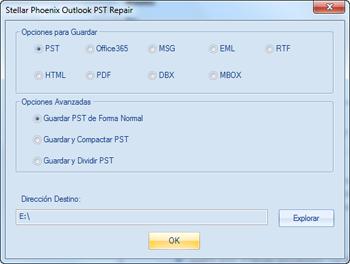 Guardar y Compactar Archivos PST Stellar Phoenix Outlook PST Repair - Technician es un software que comprime los archivos PST y reduce el tamaño que han adquirido en el disco.