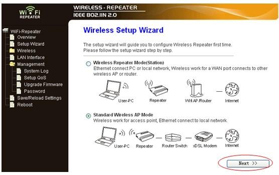 Click en Connect y espere unos segundos 3. Siga el proceso A3 to A12 para configurar el Repetidor Wi-Fi de forma inalámbrica. C. Configure el Modo Inalámbrico AP.