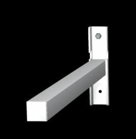 Hardware Required: 4 Hold the level against the side of the shelf bracket.