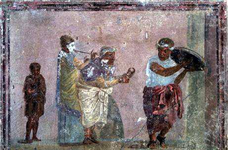 ROMA: PINTURA Músicos de Stabias Uno de los frescos de Pompeya perteneciente al denominado primer estilo de la pintura romana (c. 120-80 a.c.).