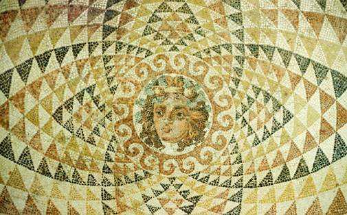 Baco, mosaico, Roma Parte del mosaico de una villa romana.