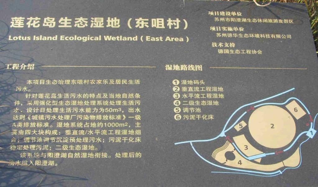 Humedales Artificiales en Yangcheng Lake Proyecto este Isla Ecológica Lotus Tratamiento de humedales Yangcheng Lake, Suzhou Proyecto Este Propietario: Gobierno local, Provincia de Jiangsu, China