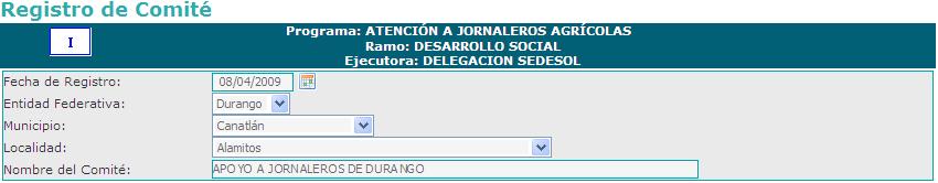 Promoción > Captura de los Registros de Comités de Contraloría Social (Comités de Beneficiarios).