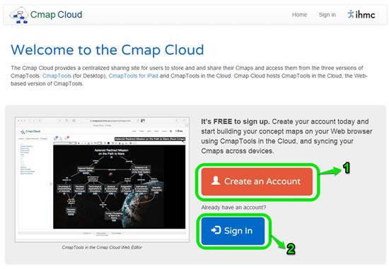 CmapTools in the Cloud: MAPAS CONCEPTUALES EN LÍNEA Primeros Pasos http://www.eduteka.org/cmappers.php Bienvenid@ a "CmapTools in the Cloud"!