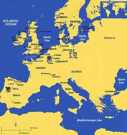 Entre los Siglos IV y IX, las tribus nórdicas se establecieron en Europa central y poco a poco se convirtieron al cristianismo, formando reinos y alianzas al margen del Imperio Bizantino, mucho más