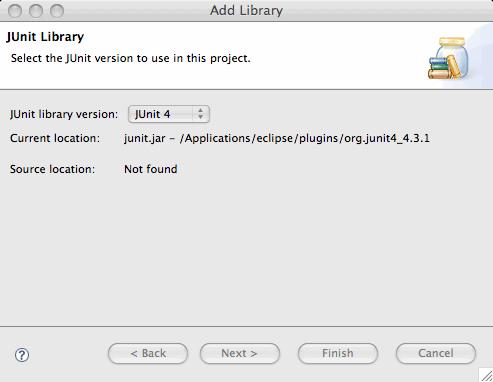 librería JUnit a nuestro proyecto Eclipse Una vez seleccionada la librería JUnit, nos aparecerá otra ventana en la que podremos