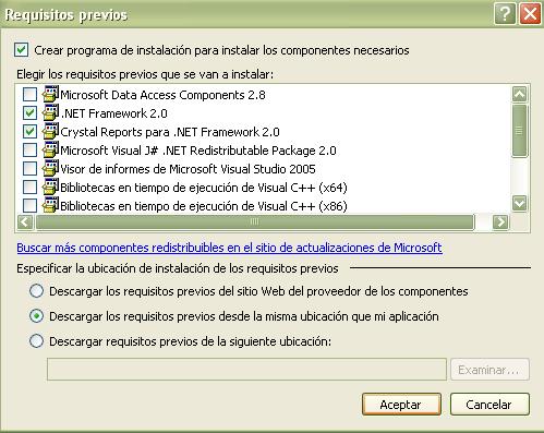0, sql server express, librería de crystal reports, windows instaler.