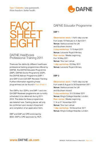 El grupo DAFNE (Dose Adjustments for Normal Eating) en el Reino Unido, utilizando un programa de educación basado en el ajuste de insulina al contenido de HC de la dieta, demostró una reducción del