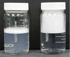 Como se vio anteriormente en la Figura 3, los surfactantes ECOSURF EH son de baja espuma y brindan un desvanecimiento muy rápido de la espuma en comparación con los surfactantes APE y PAE.