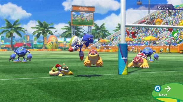 6 Ac erca l juego Mario & Sonic en los Juegos Olímpicos: Río 2016 es un juego portes en el que diversos personajes las sagas Mario y Sonic se reúnen en Río Janeiro con personajes Mii todo el planeta