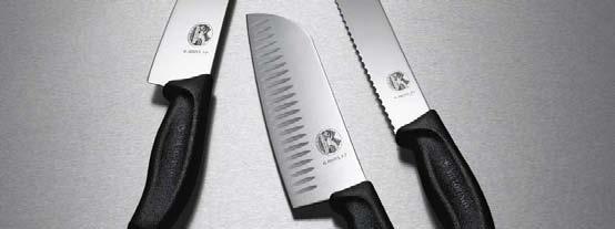 SwissClassic Cuchillos con mangos antideslizantes que los hacen seguros y ergonómicos debido al Fibrox. SwissClassic: cuchillos con mangos de Fibrox, ergonómicos y antideslizantes.