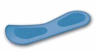 You must slightly sprinkle the top side of the insole with baby powder to minimize friction with your foot.