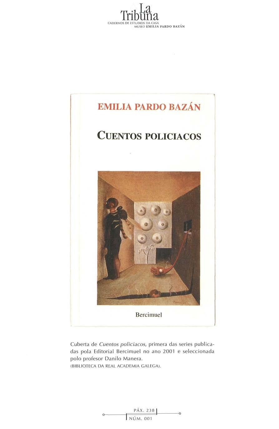 EMILIA PARDO BAZAN CUENTOS POLICIACOS Cuberta de Cuentos policiacos, primera das series