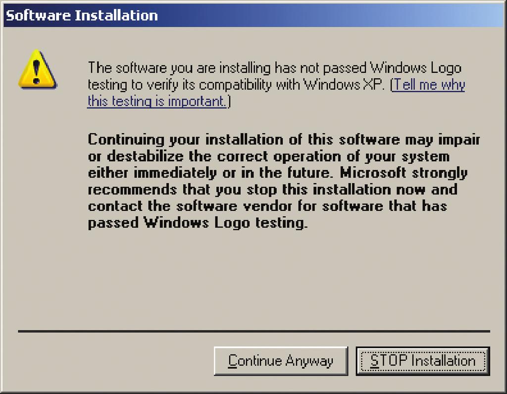 Instalación y configuración del adaptador Índice de contenidos secciones 1 2 3 4 5 6 B.5 Aparecerá una ventana con el mensaje The software you are installing (el software que está instalando.