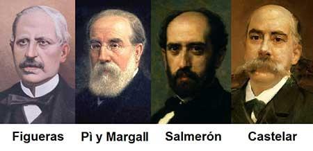 La Primera República (febrero de 1873-enero de 1874) A comienzos de sptiembre dimite Salmerón tras negarse a firmar unas penas de muerte.