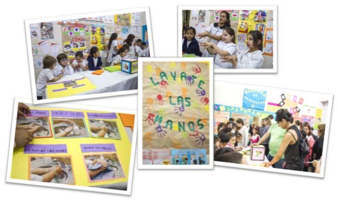 niños fue la Feria saludable que armaron los alumnos en colaboración con los docentes en la Escuela N13 de Merlo.