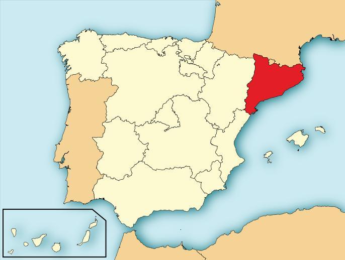 La Catalogne est située au Nord est de l Espagne.