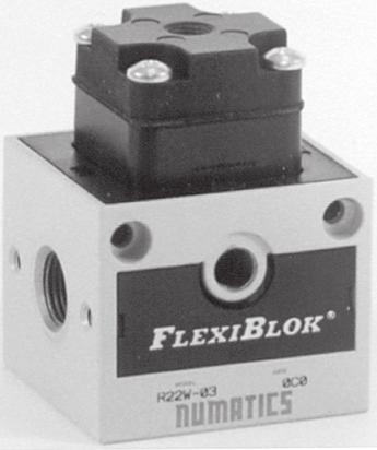 FLEXIBLOK Regulador pilotado Notas Instalación El resorte y el tornillo de regulación son remplazados por una cabeza de