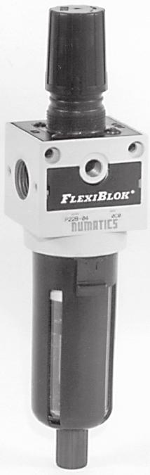 Notas Mantenimiento FLEXIBLOK Filtro regulador coalescente Cortar el aire antes de la instalación.