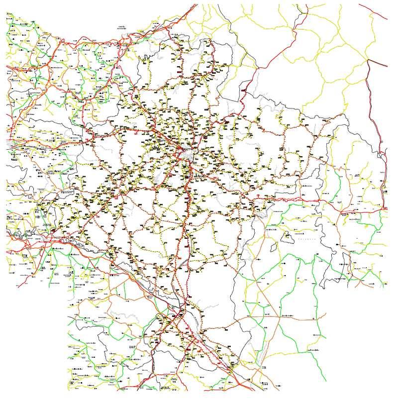 2º) Mapa de carreteras principales y denominación de carreteras: Contacto.