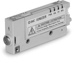 Ionizador Serie IZN10 Tipo boquilla AC de alta frecuencia Forma de pedido IZN10 01 P 06 Tipo de boquilla Símbolo 01 02 Modelo Boquilla para disipación de electricidad estática con ahorro energético