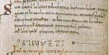 Què és un nombre natural? Un nombre natural és el que permet comptar objectes. Des de fa segles es representa utilitzant les xifres del 0 al 9. Fragment d'una pàgina del Codex Virgilanus (s.